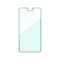 cover phone screen protector cartoon. cell film, protect shield cover phone screen protector sign. isolated symbol vector illustration