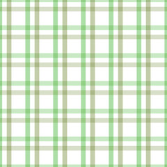 Gingham seamless pattern.Green background texture. Checked tweed plaid repeating wallpaper. Fabric design.