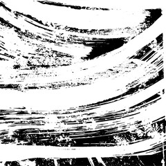 Black and white grunge. Abstract monochrome vector texture. Dirty chaotic pattern of scratches, cracks, stains. Surreal background