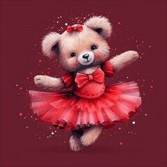 Let the ballerina teddy bear take center stage in your designs
