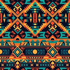 Explore the depths of aztec heritage with seamless patterns