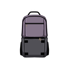 graph photo camera backpack cartoon. tourism digital, young grapher graph photo camera backpack sign. isolated symbol vector illustration