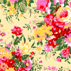 Fotobehang Abstract Floral colour vector pattern design suitable for fashion and fabric needs © ardie