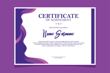 modern certificate card vector template design