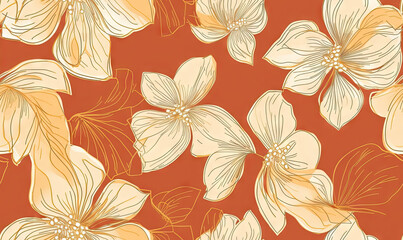 Abstract floral pattern with flower.