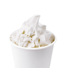 Coffee mocha milkshake with cream isolated