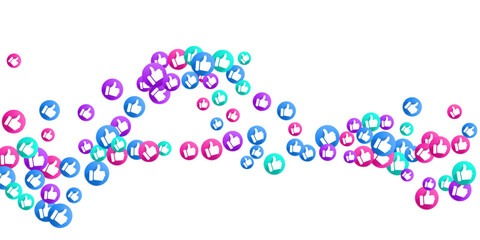 Thumbs up isolated vector like social media sign symbols.