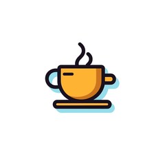Simple Coffee Mug Vector Illustration. Clean and Crisp Design.
