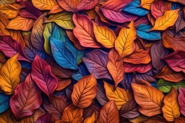 Pastel leaves abstract background. Generative AI
