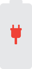 charging battery symbol icon flat illustration
