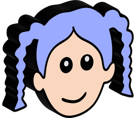 3D Cartoon face
