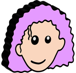 3D Cartoon face