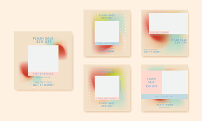 social media template. editable minimal square banner template