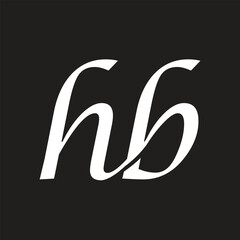 HB letter background vector design, HB logo design.