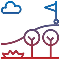 forest line icon,linear,outline,graphic,illustration
