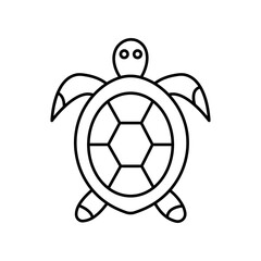 Obraz premium Tortoise Outline Vector Icon that can easily edit or modify