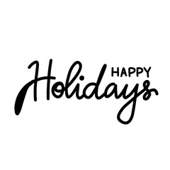 Happy Holidays Calligraphy Vector Text