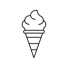 Ice cone Outline Vector Icon that can easily edit or modify

