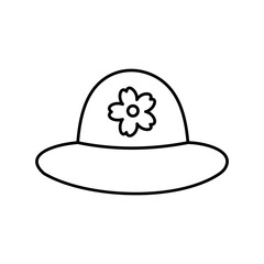 Floppy hat Outline Vector Icon that can easily edit or modify


