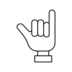 Fingers pointed Outline Vector Icon that can easily edit or modify


