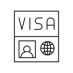 Visa point Outline Vector Icon that can easily edit or modify

