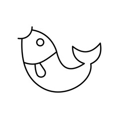 Fish jumping Outline Vector Icon that can easily edit or modify

