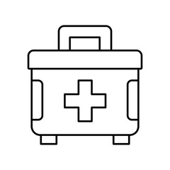 Medical kit Outline Vector Icon that can easily edit or modify 

