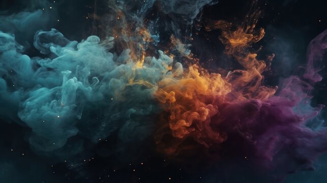 visualization of nebula HD 8K wallpaper Stock Photographic Image