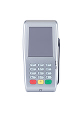 Banking POS machine isolated on white