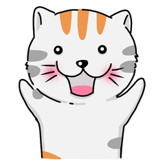 Shocked Cat Cartoon Character