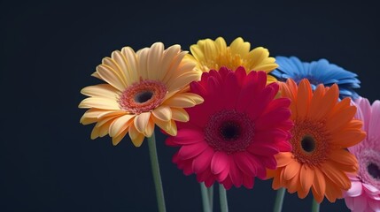 colorful Gerber daisies HD 8K wallpaper Stock Photographic Image