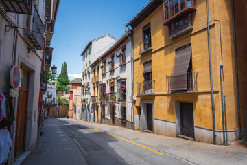 Fototapeta na wymiar Cuesta de Gomerez Street - Granada, Andalusia, Spain