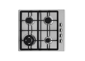 Gas stove top from top view