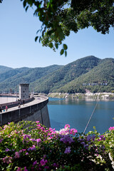 The electric energy from water. The Bhumibol Dam(formerly known as the Yanhi Dam) in Thailand. The...