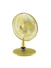 Electrical fan, ventilator in gold color