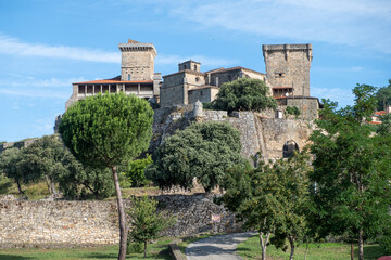 Fototapeta na wymiar View of the medieval fortification of Monterrei, Ourense. Galicia, Spain