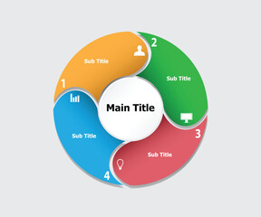 Modern infographic template design vector for web design, UI apps, business presentation, workflow layout, diagram, annual report.