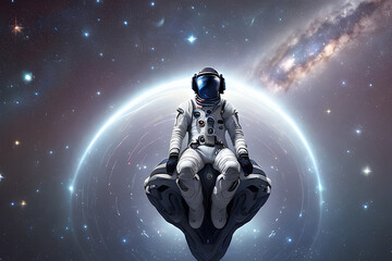 Fototapeta premium spaceship in space