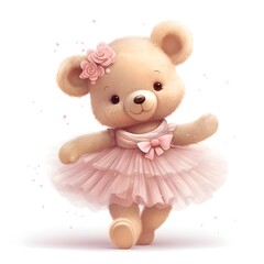 Enter a world of joy and cuteness with ballerina teddy bear clipart