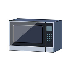food microwave kitchen cartoon. cooking electric, modern timer food microwave kitchen sign. isolated symbol vector illustration