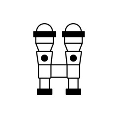 Binocular Glyph Vector Icon that can easily edit or modify
