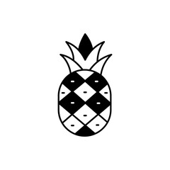 Pineapple Glyph Vector Icon that can easily edit or modify