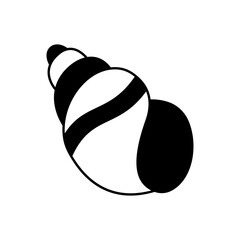 Conch shell Glyph Vector Icon that can easily edit or modify

