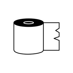 Tissue roll Glyph Vector Icon that can easily edit or modify

