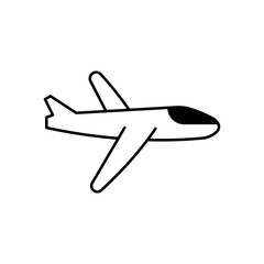 Aeroplane Glyph Vector Icon that can easily edit or modify
