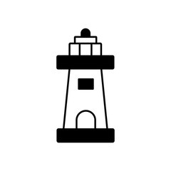 Lighthouse Glyph Vector Icon that can easily edit or modify

