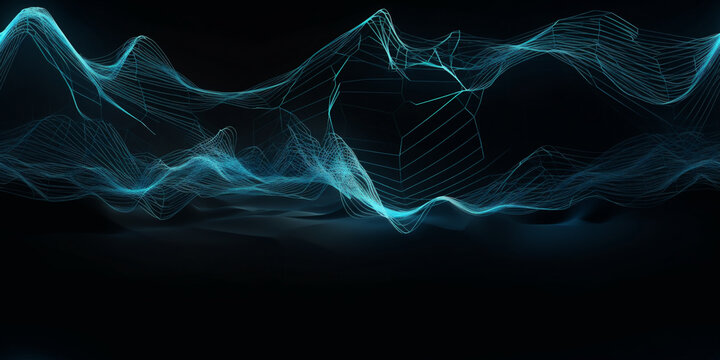 Abstract picture background composed of blue smoke © lichaoshu
