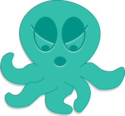 octopus character illustration vector