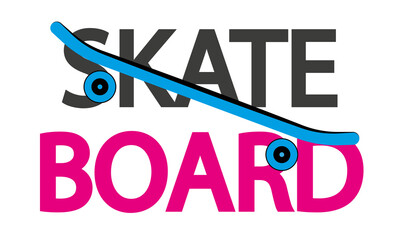 Skateboarding Day International typography, vector art illustration.