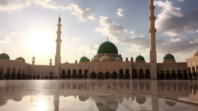Beautiful grand mosque picture for ramadan and eid background 